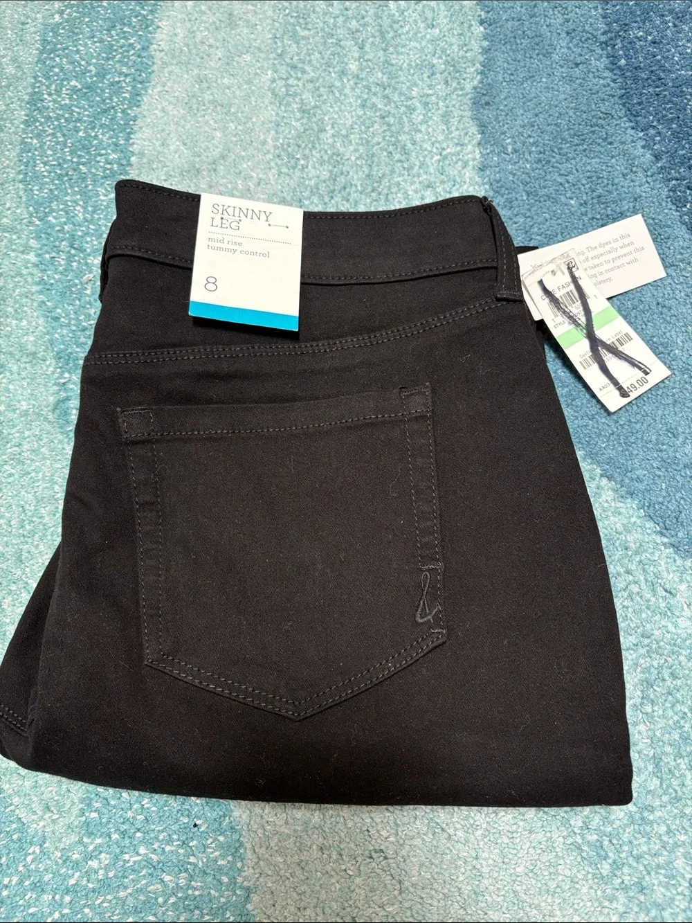 Style and Company Black Jeans, NWT. Sz 8